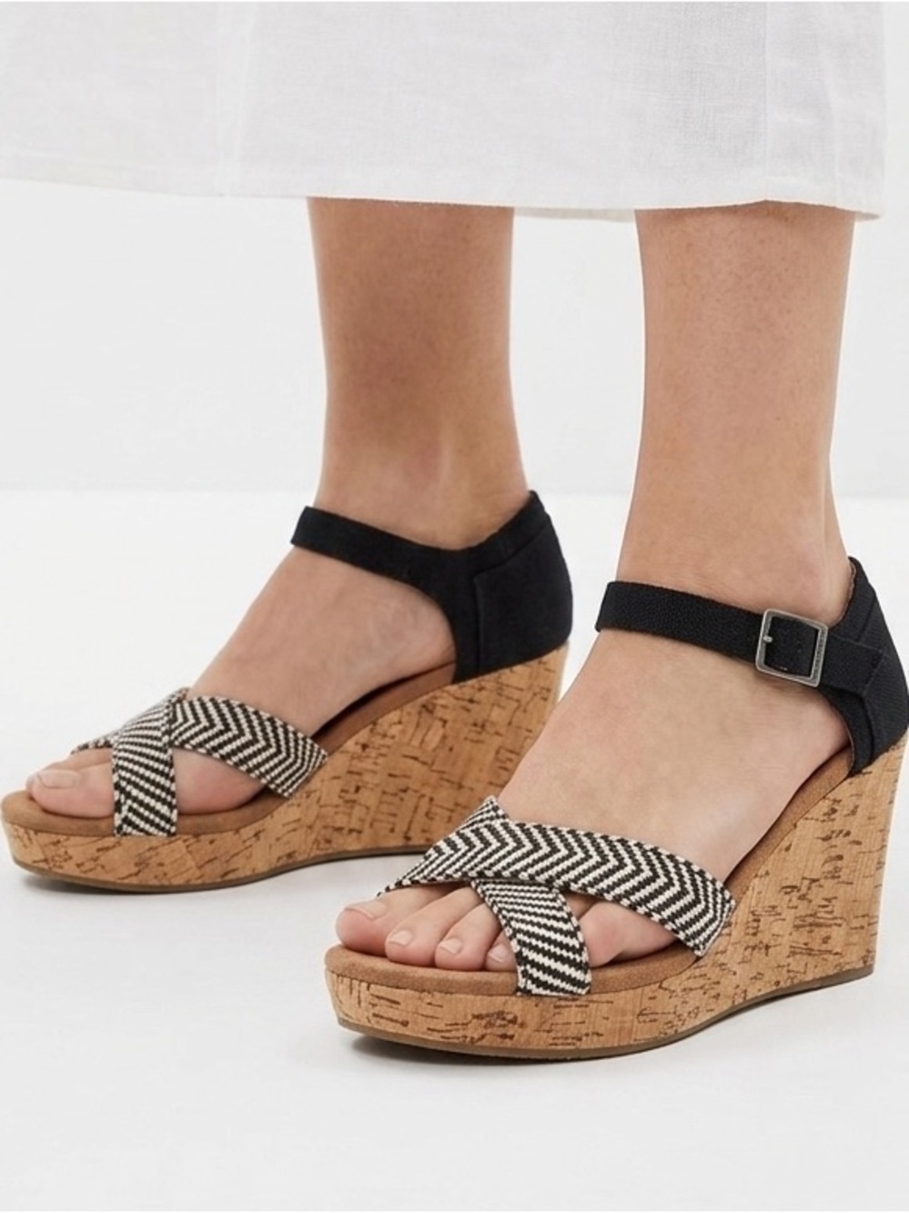 Toms Strappy Wedge Sienna Sandals